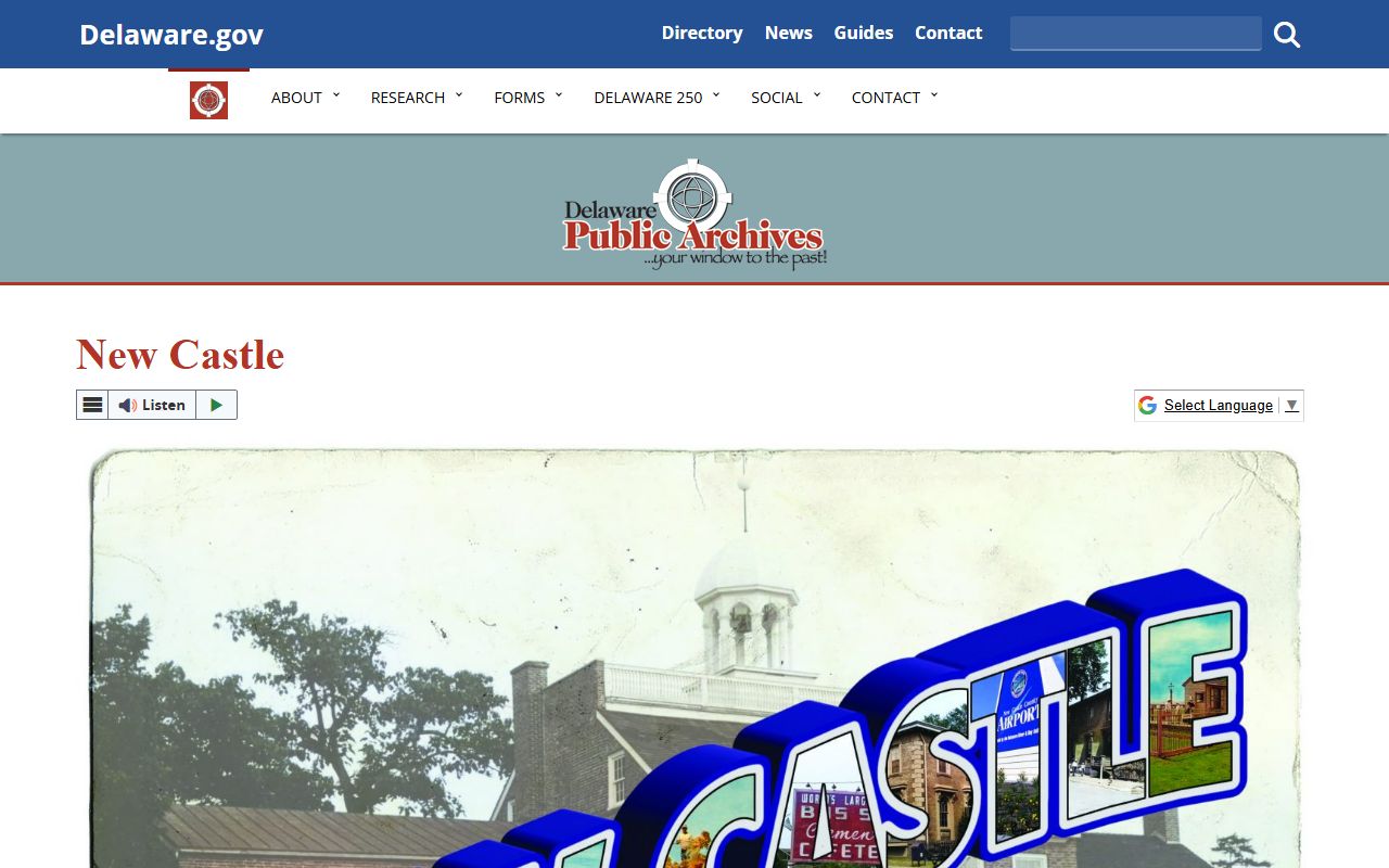 New Castle historical divorce records at Delaware Public Archives